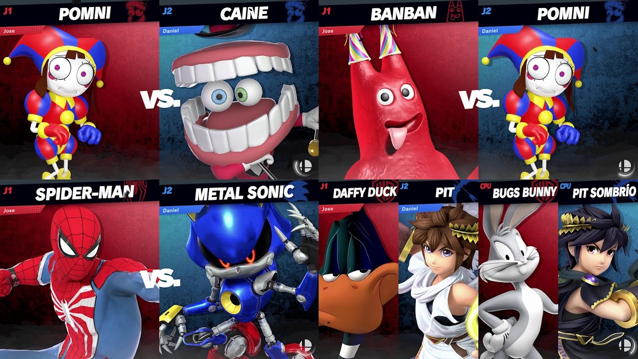 Pomni vs Caine | Pomni vs Banban | Subscribers Requests in Super Smash Bros Ultimate 10