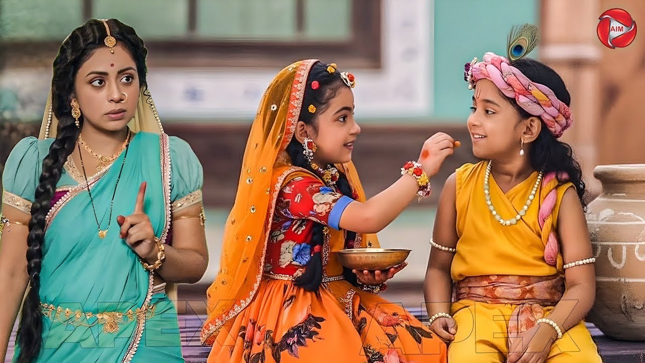 राधा ने कान्हा को खिलाया अपने हाथो से खाना | Yashomati Maiyaa Ke Nandlala | Shree Krishan Leela