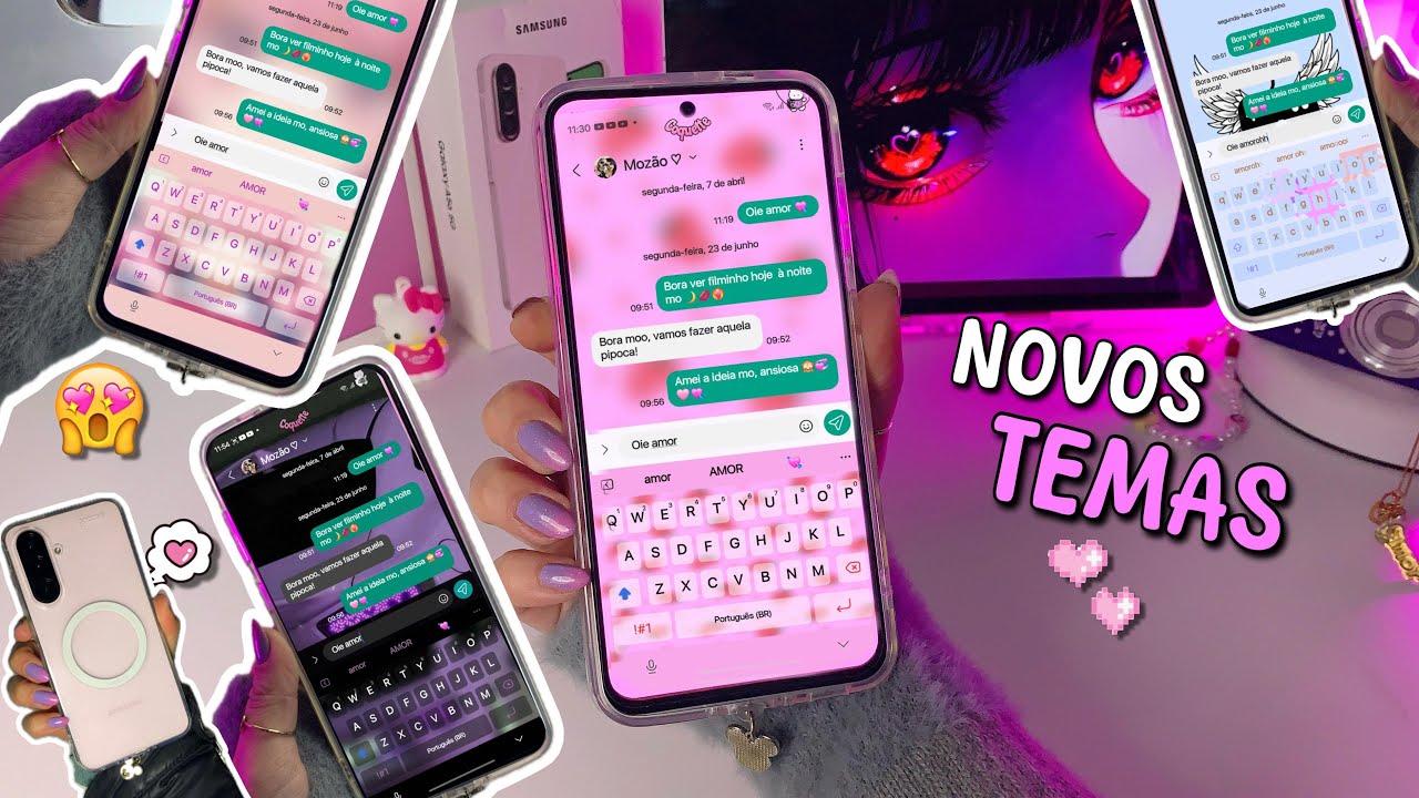 SAIU!🤩 NOVOS TEMAS, SONS E EFEITOS DE TECLADO SAMSUNG