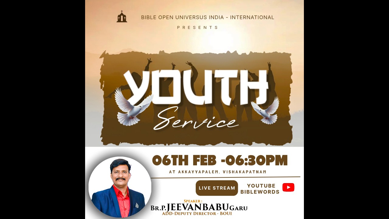 Live 🔴 YOUTH MEETING |Br.P.JeevanBabu garu | Akkayyapalem, Visakhapatnam