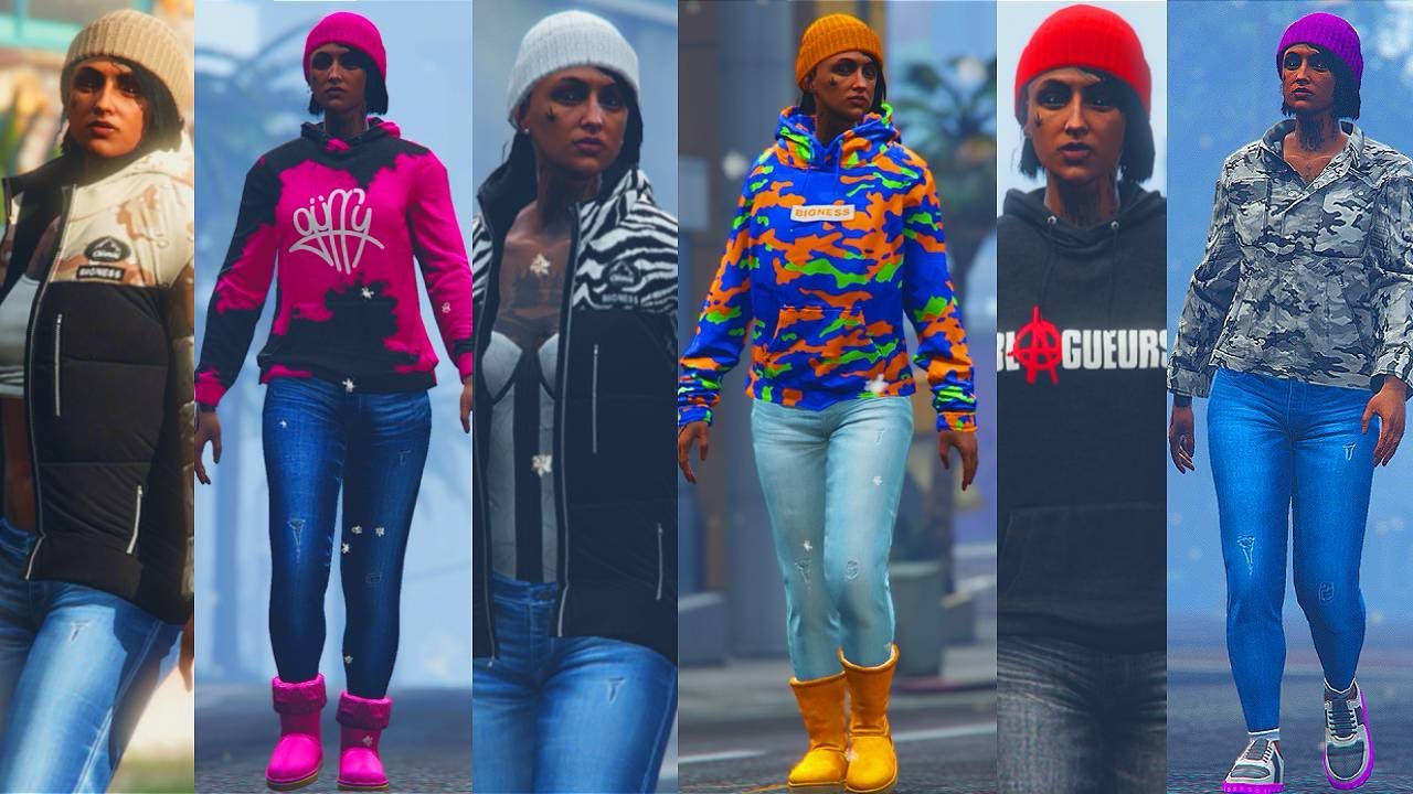6 Cute Cold Weather Female Outfits ❄️ ll GTA V Online