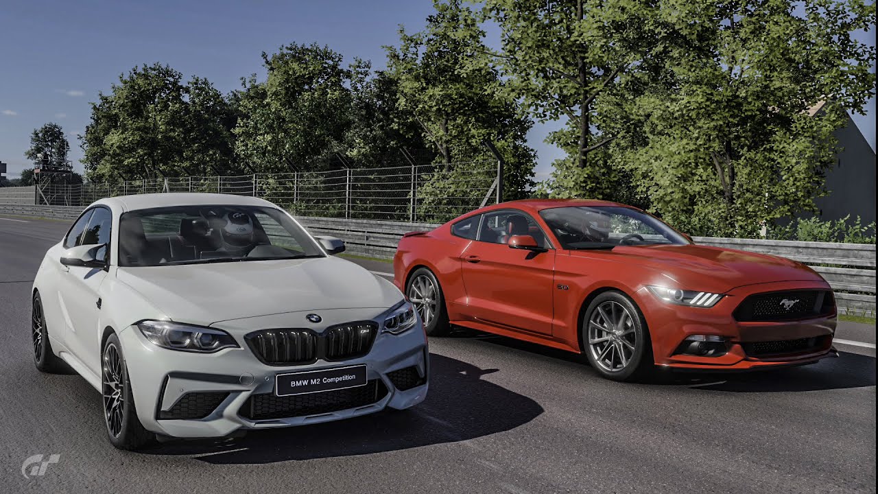 Gran Turismo 7 Drag race: BMW M2 Competition vs Ford Mustang GT
