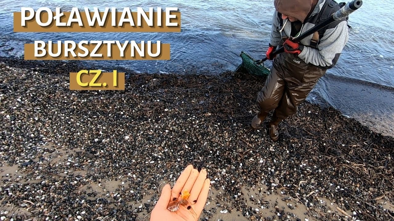 Jak szukać bursztynu - poławianie, poszukiwanie bursztynu na plaży cz. I - luty