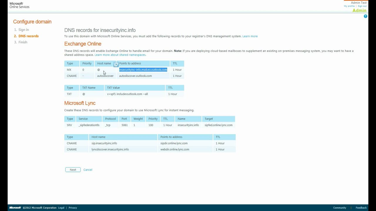 Domain verification and intent configuration