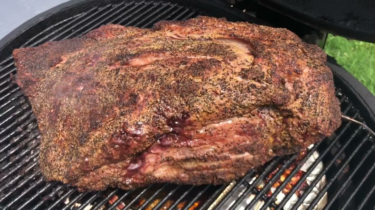 Smoked Texas Brisket on Primo ceramic grill
