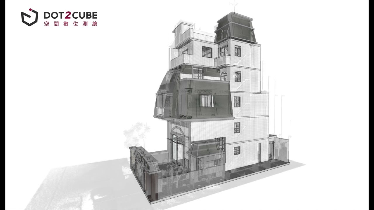 3D測量 + SketchUp 建模，獨棟透天基地。