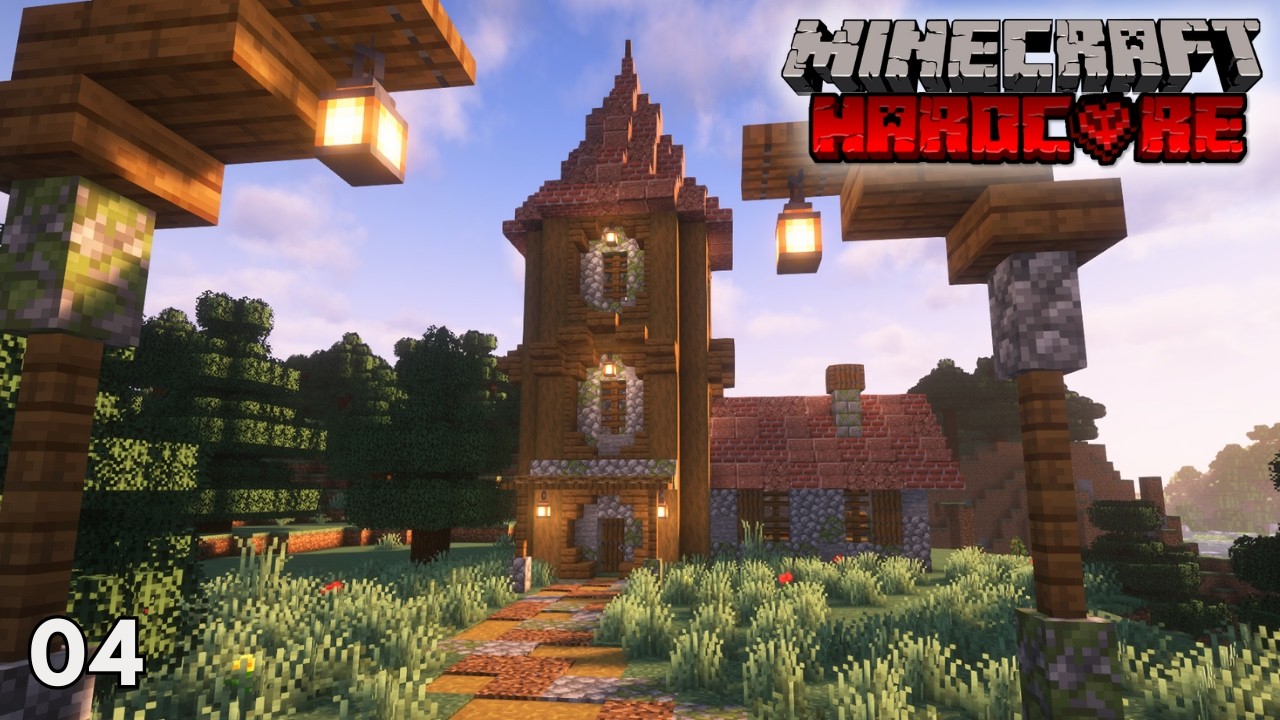Я построил уютную волшебную башню | Давайте поиграем в Minecraft на хардкорное выживание | Эпизод 4
