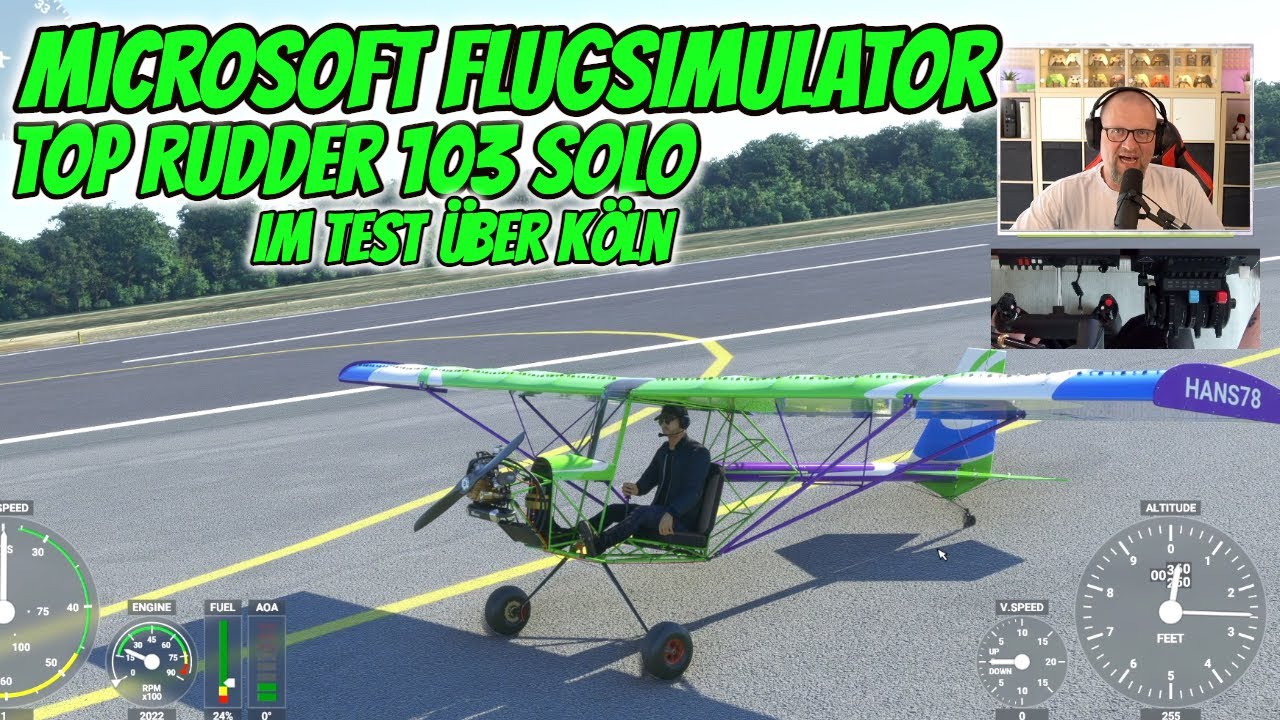 MICROSOFT FLUGSIMULATOR | TOP RUDDER 103 SOLO IM TEST ÜBER KÖLN | MSFS