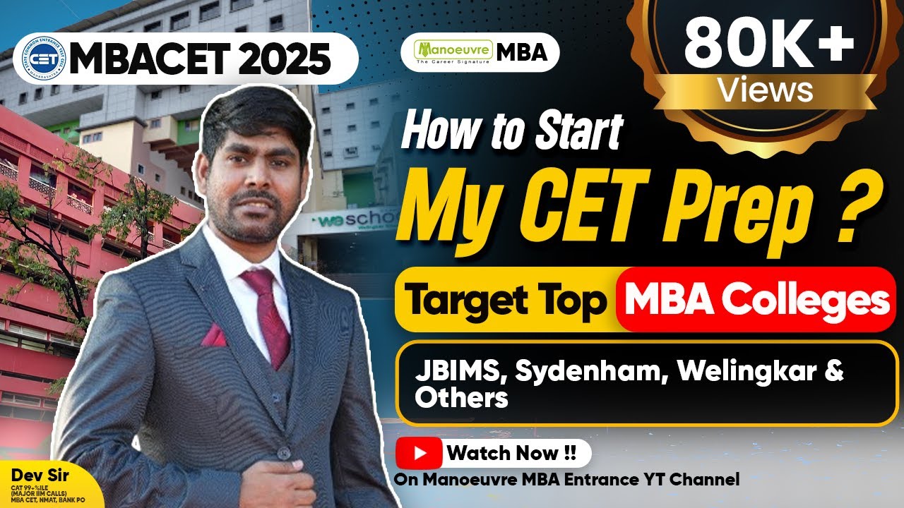 MAH MBA CET 2025 - How To Start My CET Preparation ? | Target Top MBA Colleges
