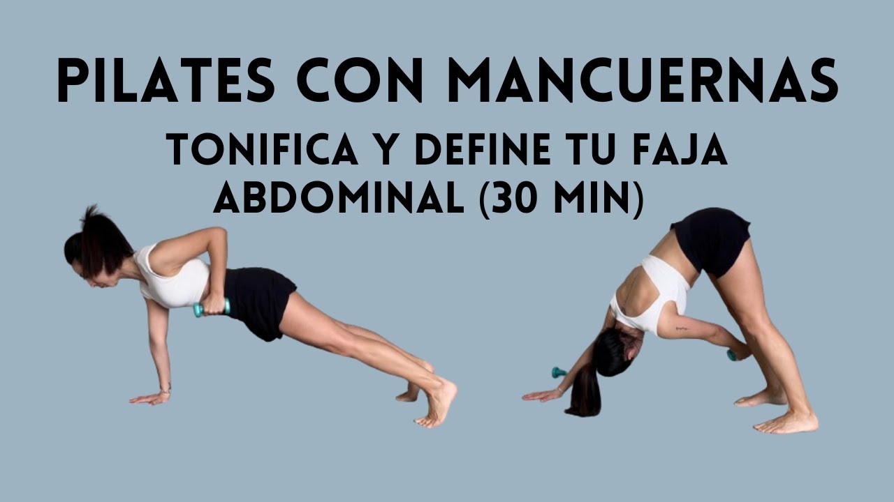 30 min para TONIFICAR Y DEFINIR TU ABDOMEN 🔥Pilates con mancuernas #pilates #coreworkout