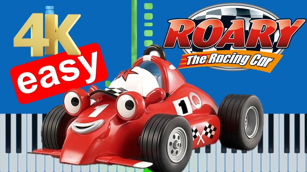 Roary The Racing Car Theme Song (Slow Easy) Piano Tutorial 4k