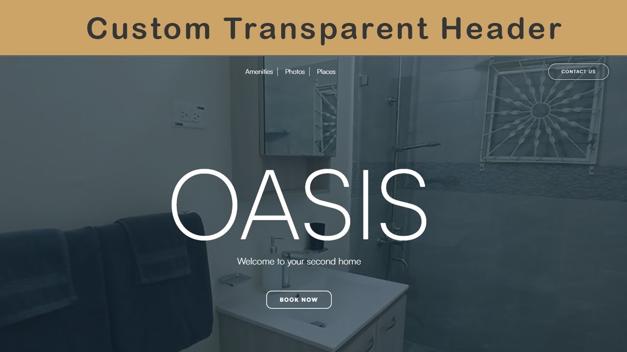 How to create a custom transparent header in WordPress