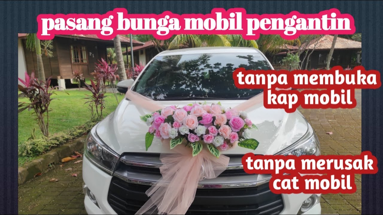 Menghias Mobil Pengantin Tanpa Membuka Kap Mobil, Easiest Wedding Car Decoration