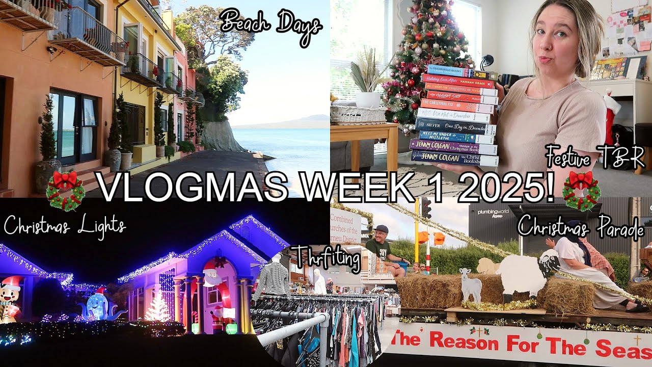 Beach Days, Festive TBR, Thrifting, Christmas Lights & Festive Parade! VLOGMAS 2025 DAYS 1-7!