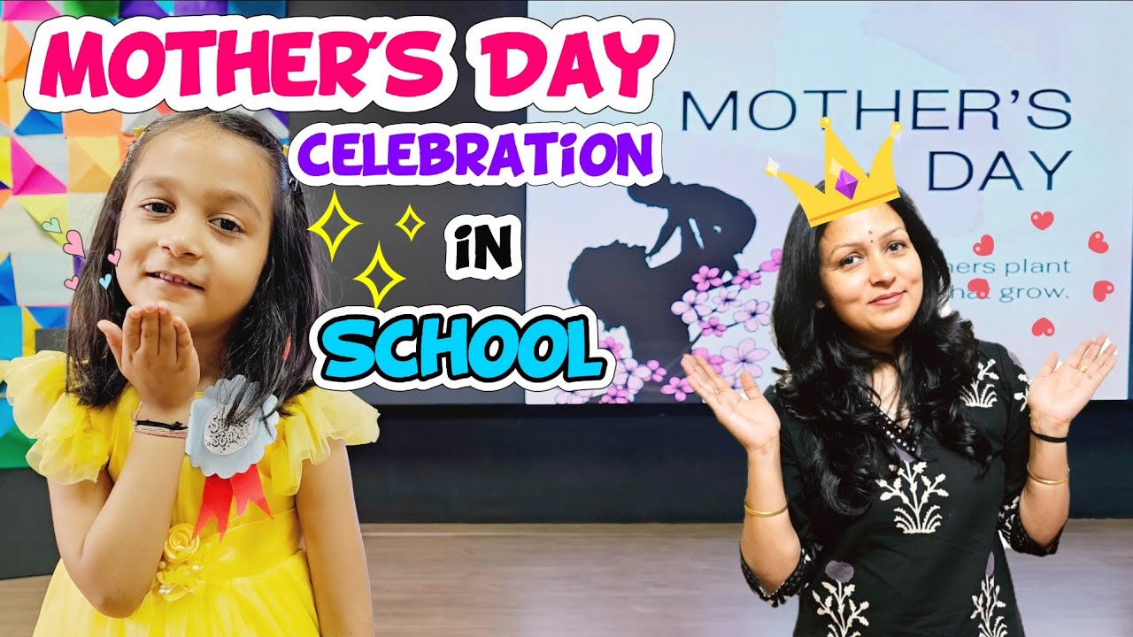 MOTHER'S DAY Celebration In School | Family Vlog 🎉🥳 | HAPPY MOTHER'S DAY | Aayu and Vanu