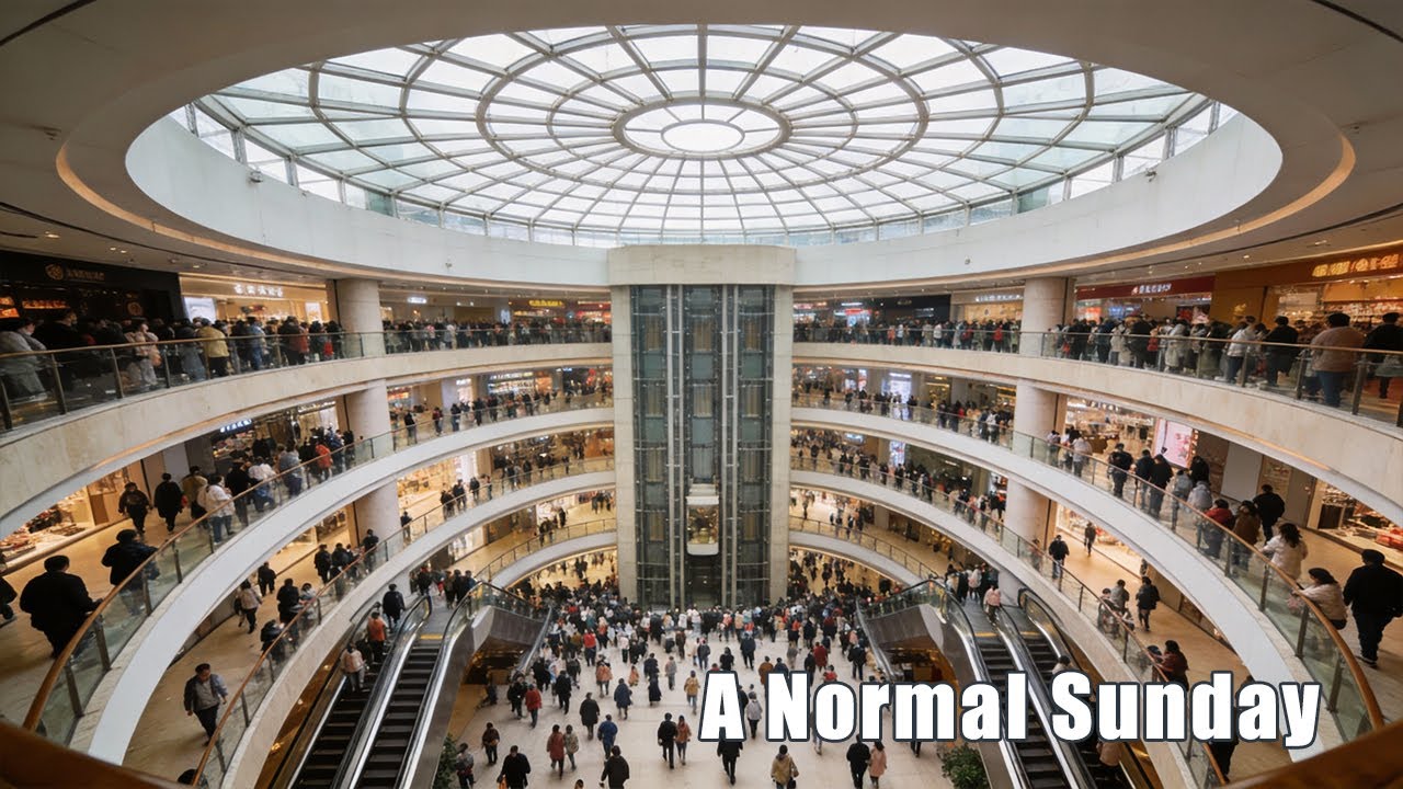 A Normal Sunday in a Chinese Shopping Mall | Walking Through Daily Life