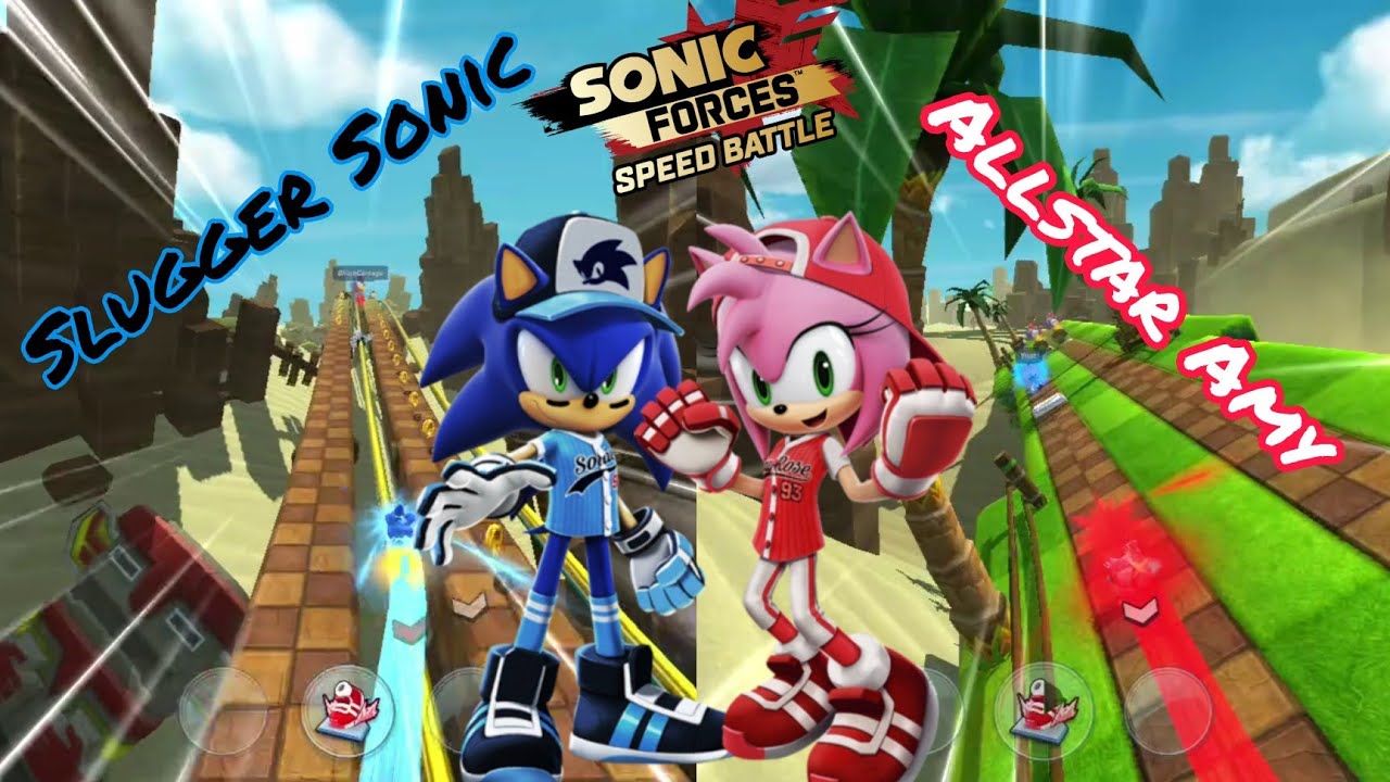 Sonic Forces Speed Battle Slugger Sonic and All star Amy Gameplay (HD Widescreen)