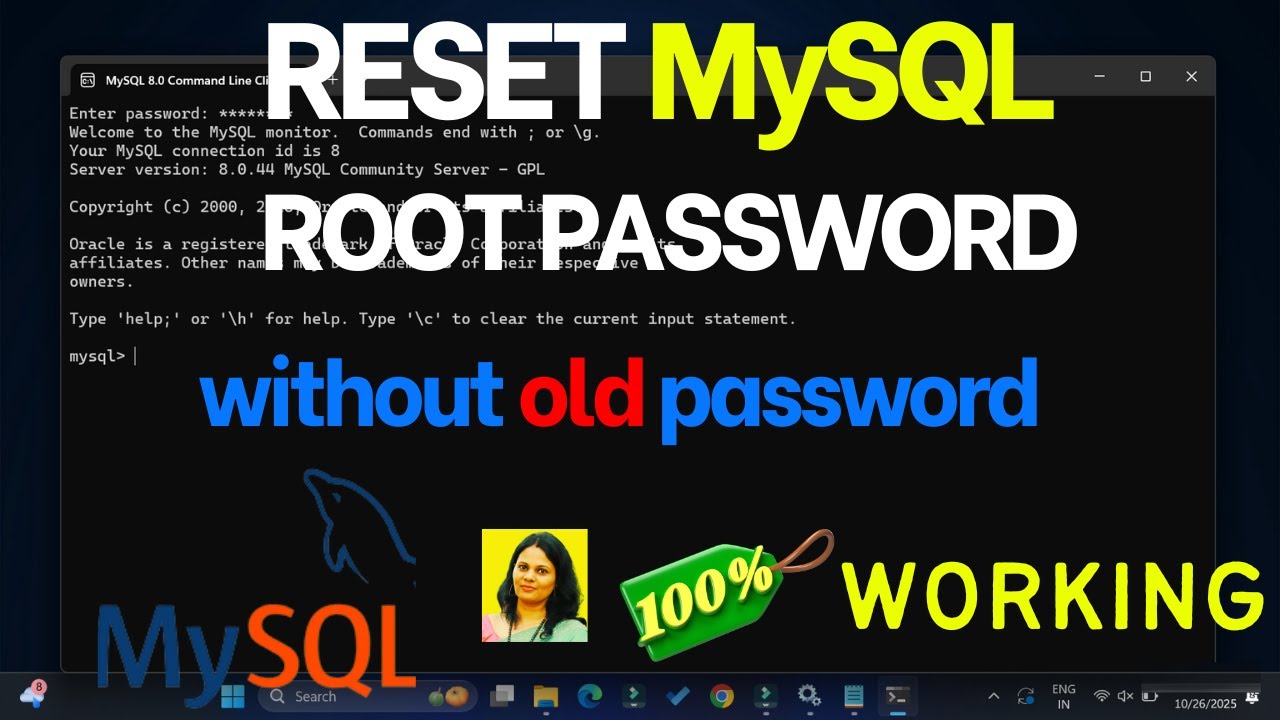 How to Reset MySQL Root Password on Windows [ 100% WORKING!!]