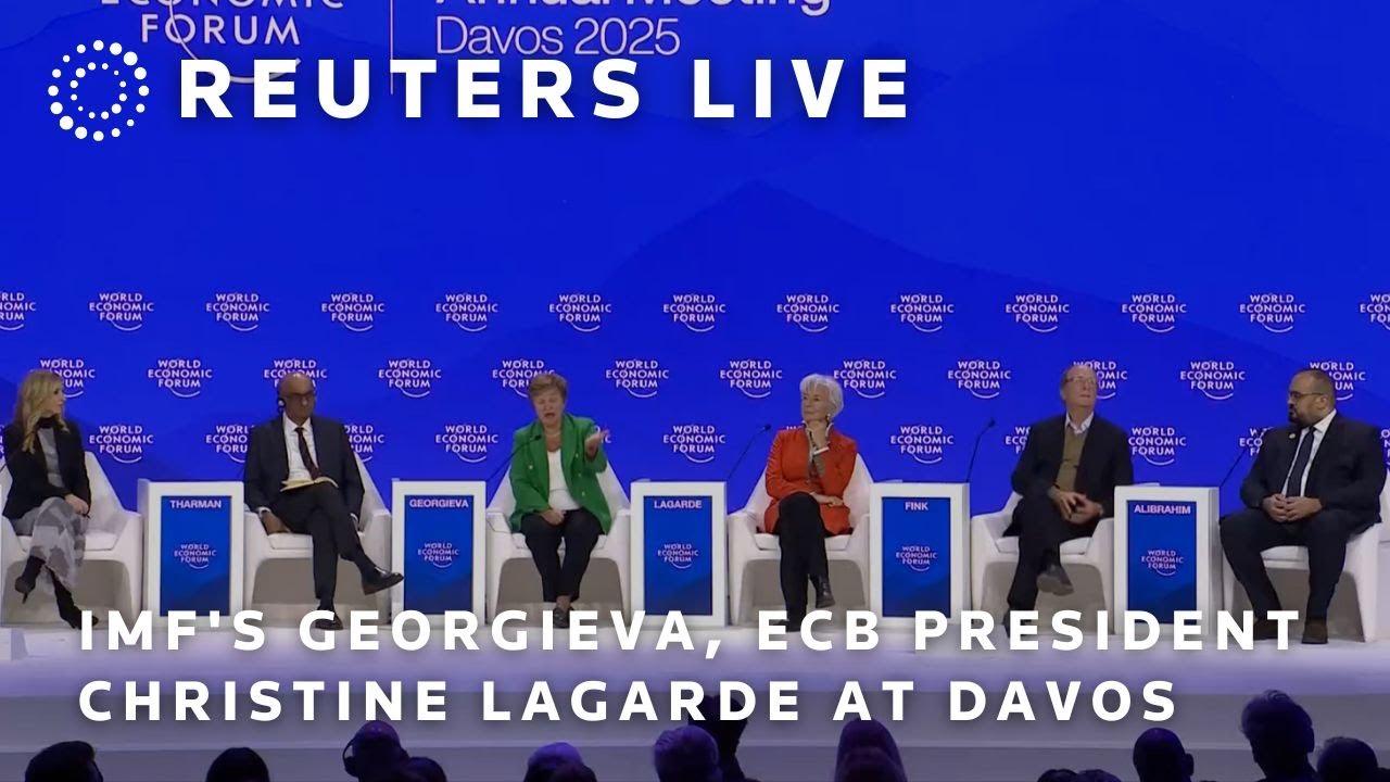 LIVE: IMF's Georgieva and ECB President Christine Lagarde talk at Davos