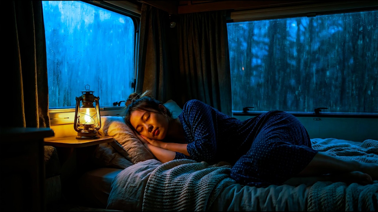 Fall Asleep in Less Than 3 Minutes With Super Heavy Rain On Car & Massive Thunder Sounds At Night