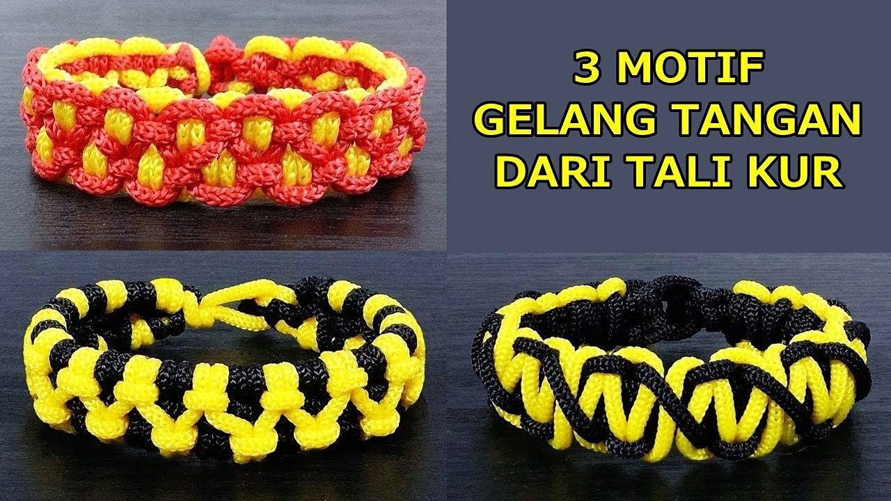 3 Cara Membuat Gelang Tangan dari Tali Kur