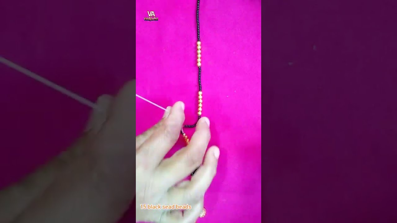 diy/easy jewellery / simple and easy handmade long mangalsutra new design   /mangalsutra making