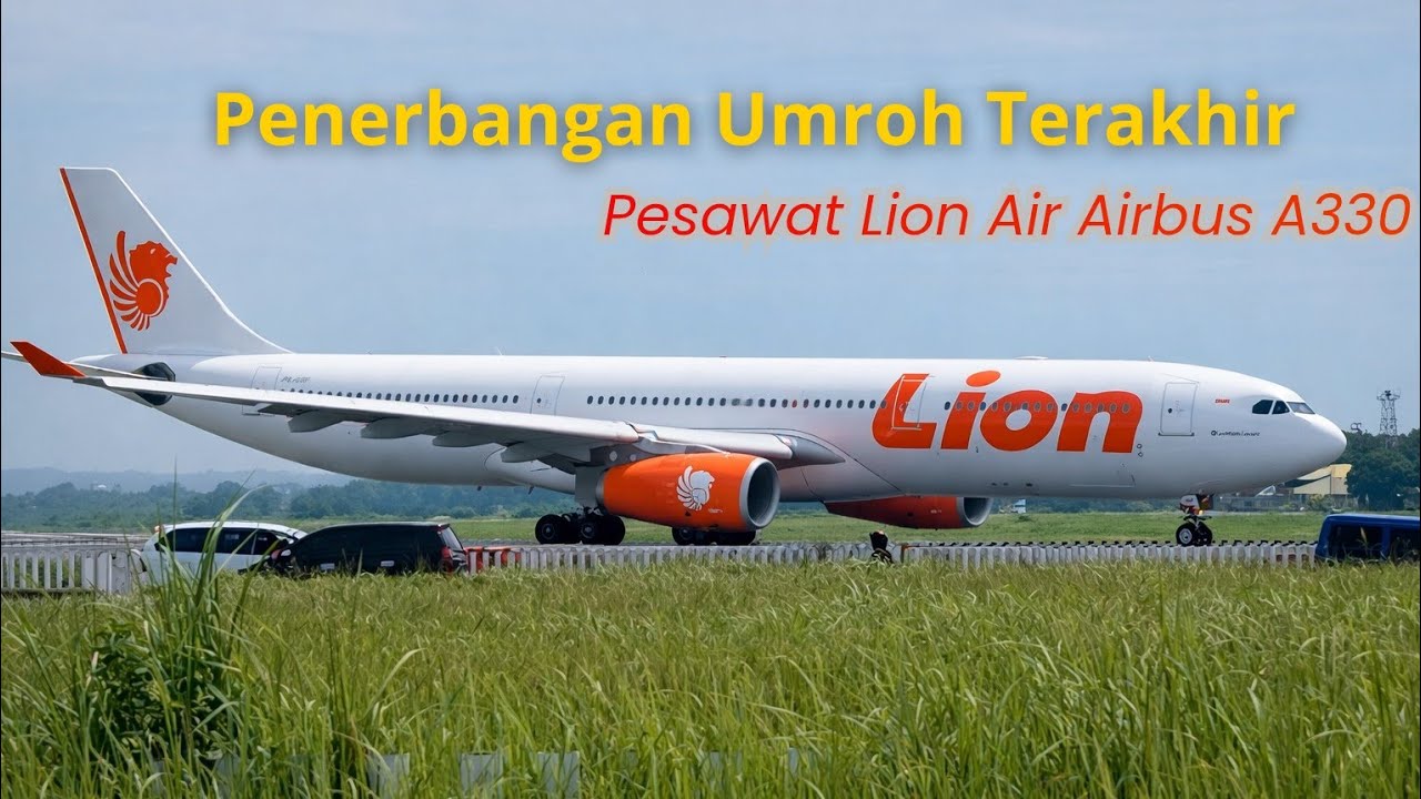 DEKAT JALAN RAYA‼️Melihat Pesawat Umroh Lion Air Take Off Di Bandara Adi Soemarmo