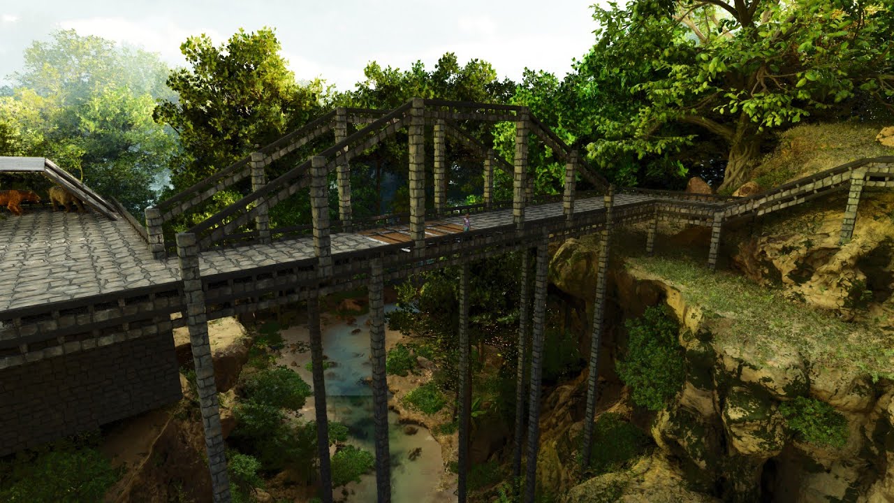 Ark Survival Ascended! Draw Bridge! Base Building!