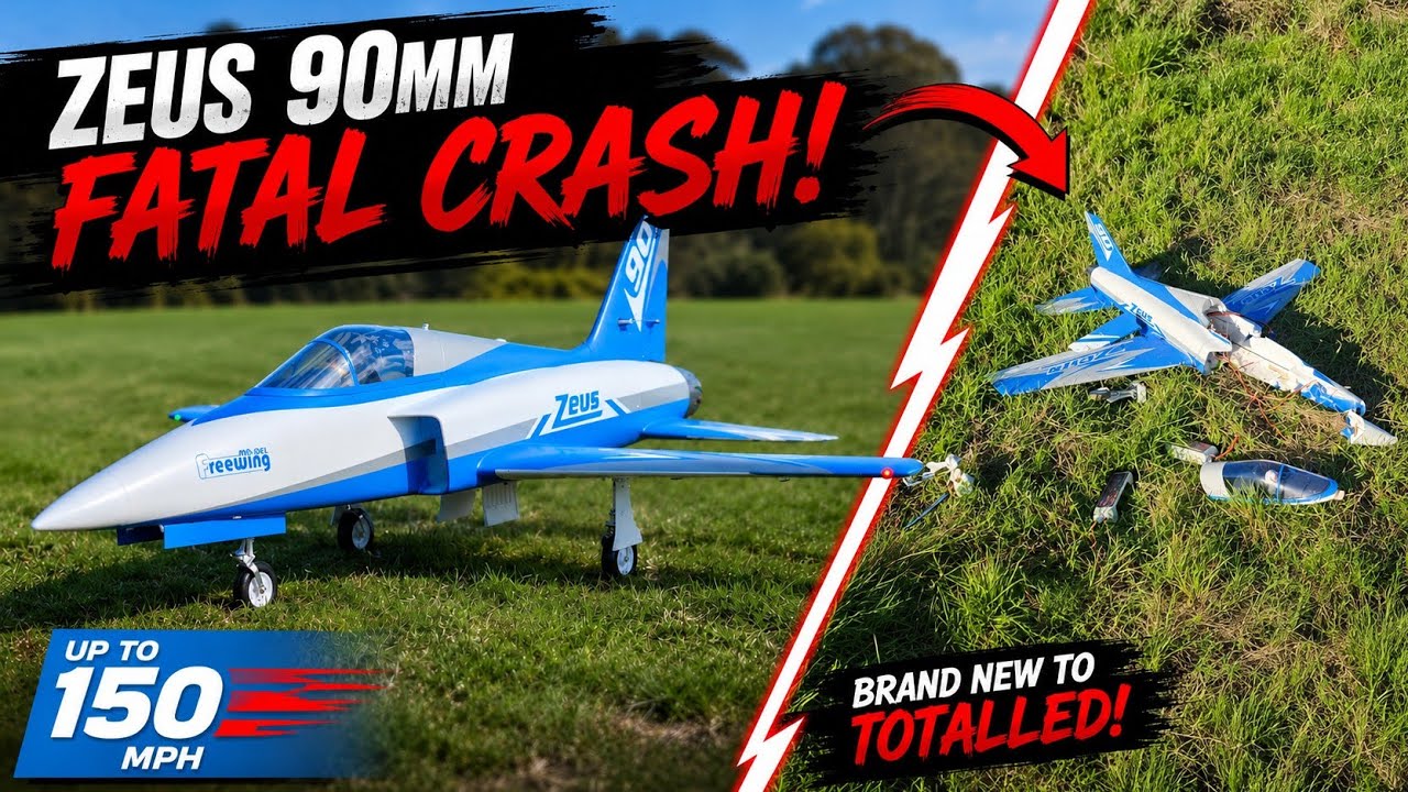 Как разбить свой НОВЫЙ самолёт. Первые и демонстрационные полёты. Freewing Zeus 8S 90mm EDF.