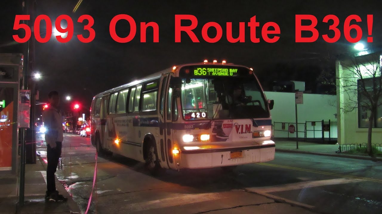 NeoplanDude NYCT 1999 Nova RTS #5093 On Route B36, To Sheepshead Bay!