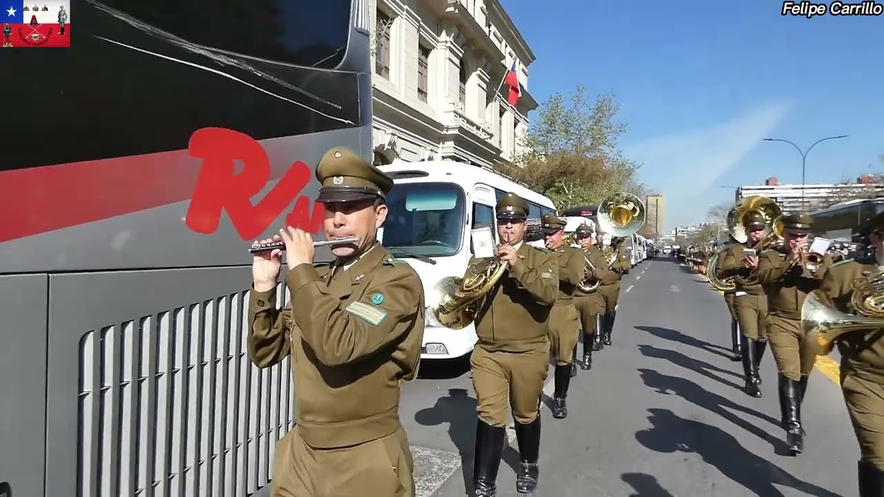Escuela de Carabineros - Ingreso al Parque O'Higgins Revista Pre-Preparatoria - Parada militar 2025