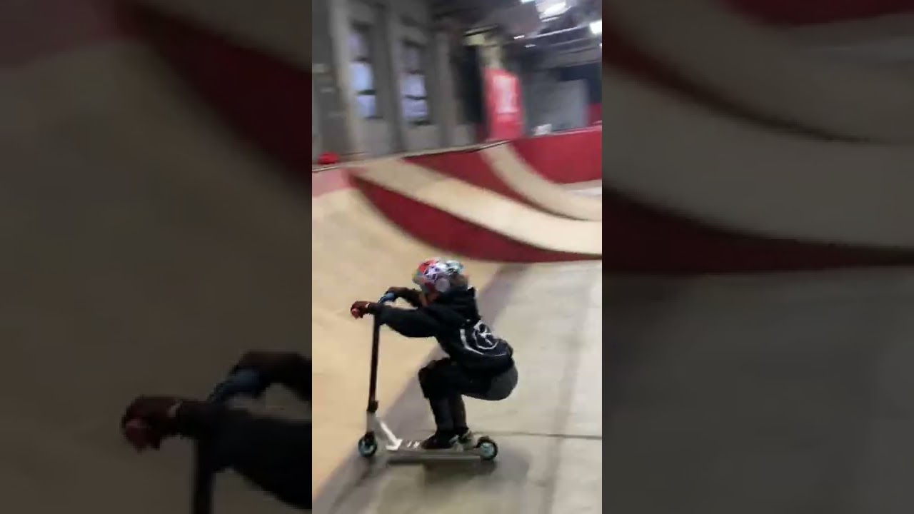 Good session today 🛴 #6yearold #scooter #progress #scootertricks #spine #tailwhip #drone #rampworks