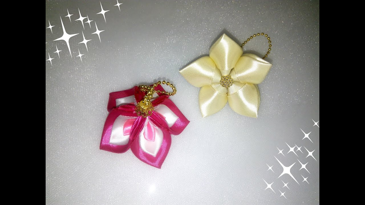 Колокольчик канзаши / Игрушка на елку. Ёлочные игрушки своими руками на Новый год