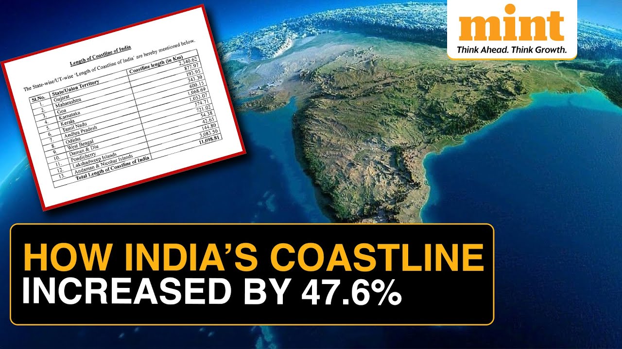India&rsquo;s Coastline Up From 7,516 km to 11,098 km | Tamil Nadu Beats Andhra For 2nd Longest Coastline