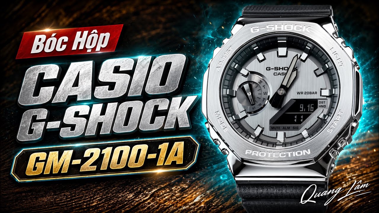 Bóc hộp Casio G-Shock GM-2100-1A phân phối chính hãng | Donghoquanglam.com