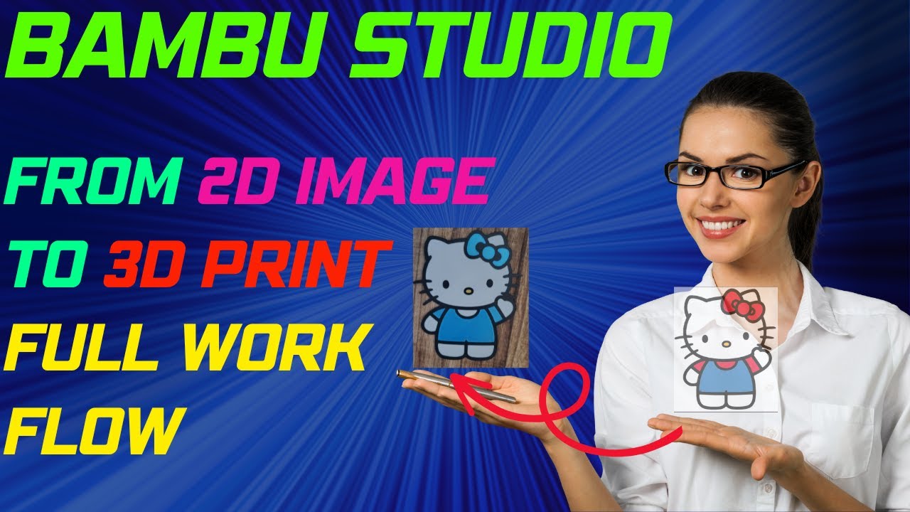 Bambu Studio project 2d image to 3d print with bonus (Full Work Flow)