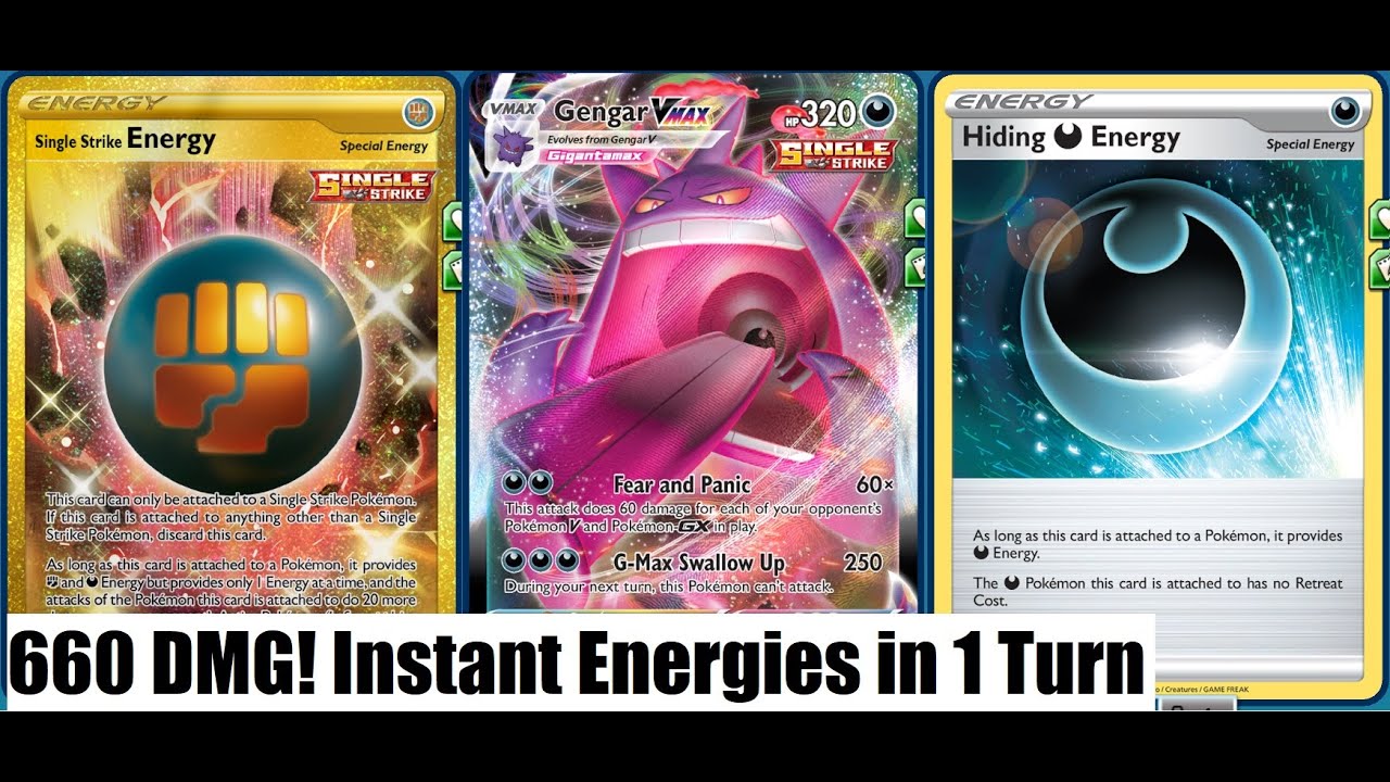 1HKO GENGAR VMax Deck, Single Strike Energy & Lugia Vstar Combo