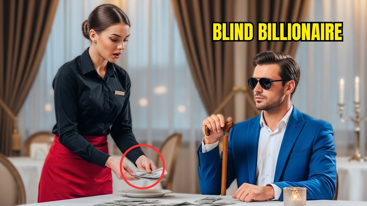 Billionaire pretends to be blind to test new waitress — what she does shocks him