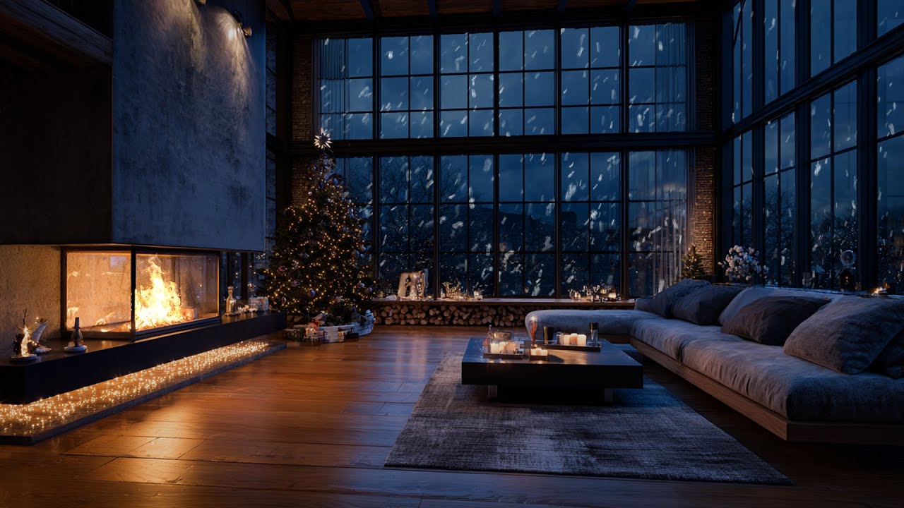 Peaceful Winter Piano 🎹 Firelight Sounds for Meditation and Mental Quiet