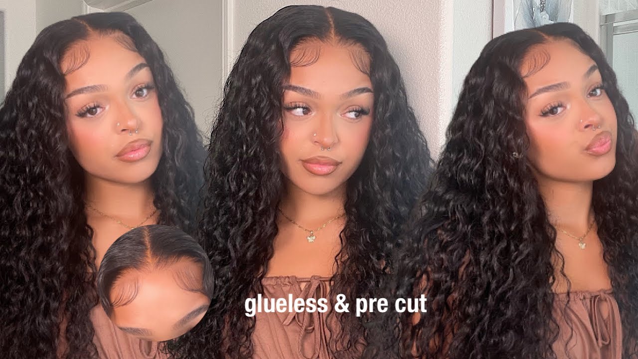 NO GLUE!! Pre-cut & Pre-plucked water wave Wear&Go wig install beginner friendly FT Klaiyi Hair