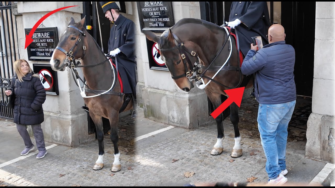 She DIDN'T HEAR, Guard Shouted at her TWICE and a KIND  Gesture from the Tourist man !!