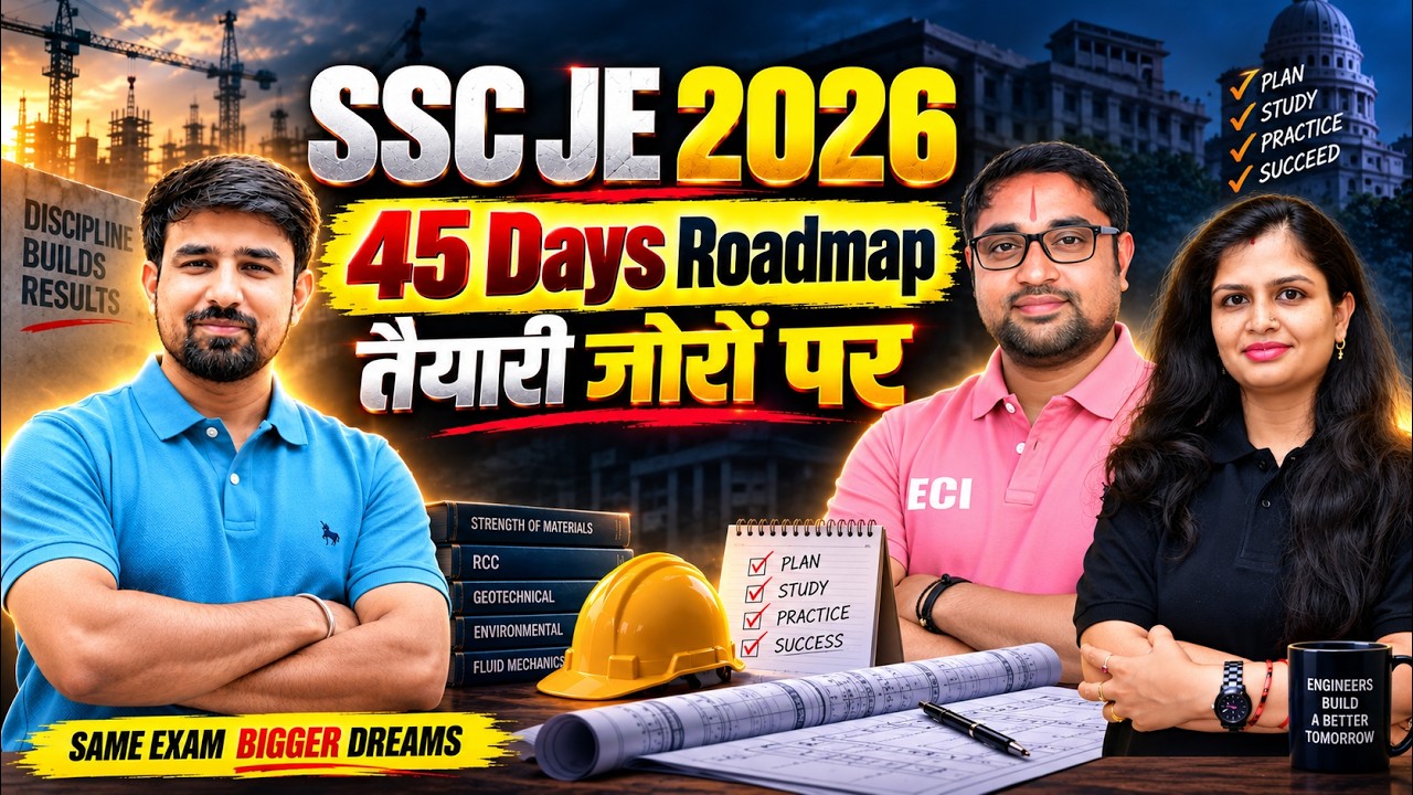 SSC JE 2026 NOTIFICATION | 45 Days Roadmap | Exam Pattern and Syllabus Change |  #sscje #sscjecivil