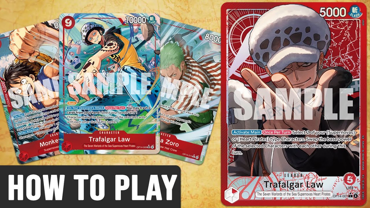 Как играть за Красного Трафальгара Лоу в карточной игре One Piece TCG