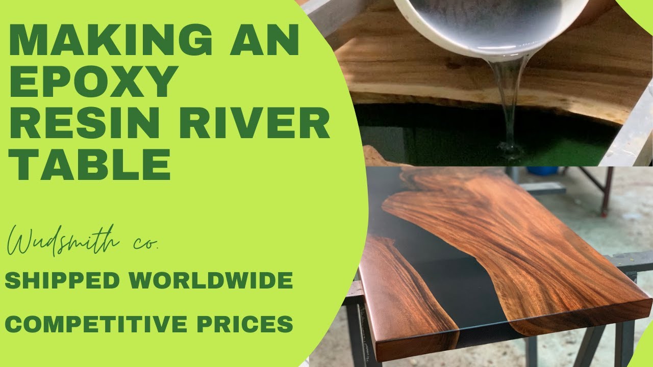 Making Epoxy Resin River Wood Table in India, At Home, Art for Beginners- Epoxy Resin Table Pour