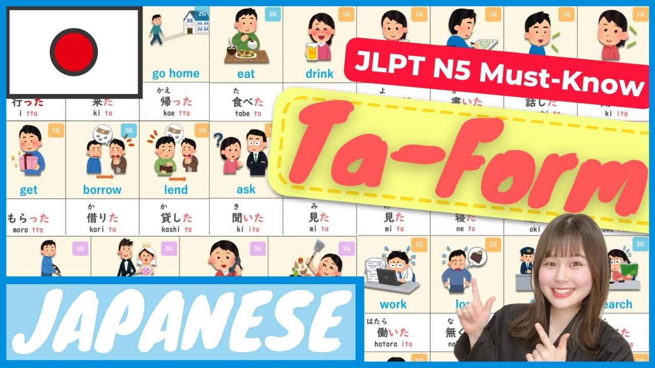【JLPTN5_Ta Form】た形  | Japanese vocabulary