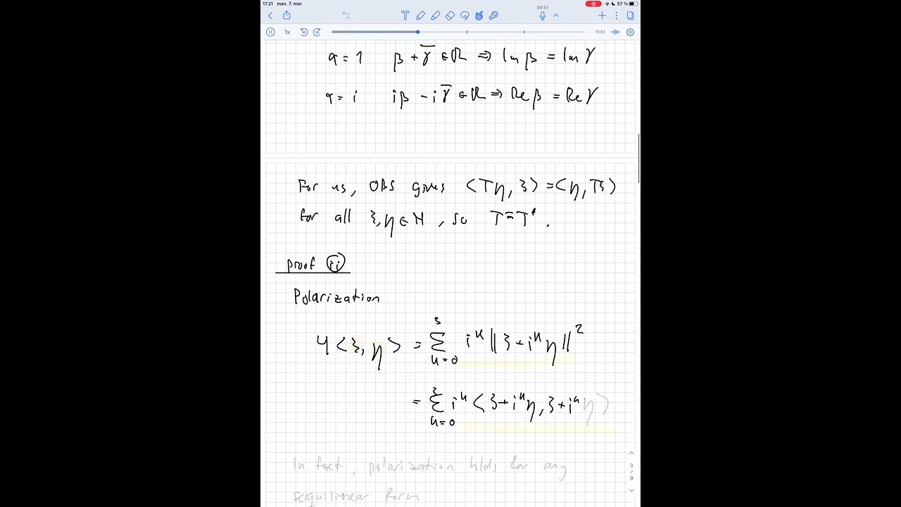 Selfadjoint/positive in B(H)