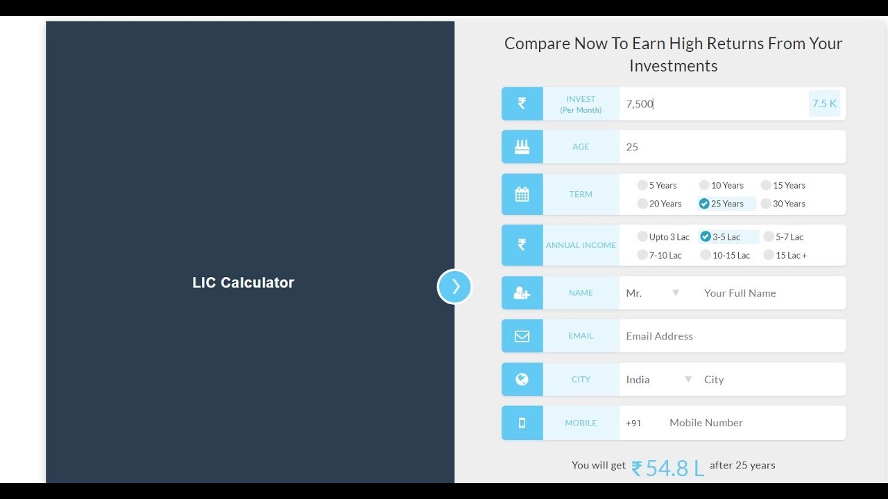 LIC Calculator (Use it)