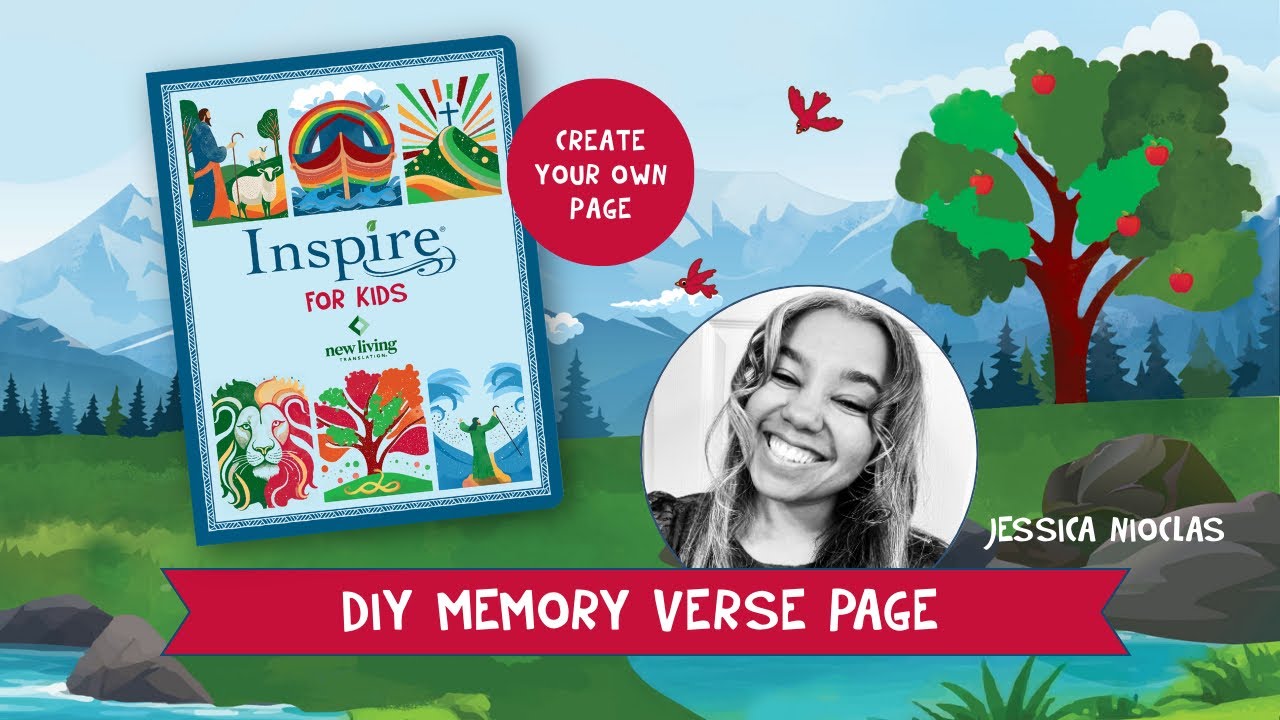 DIY Memory Verse Page in the Inspire Bible for Kids | Create Your Own Page #biblejournaling