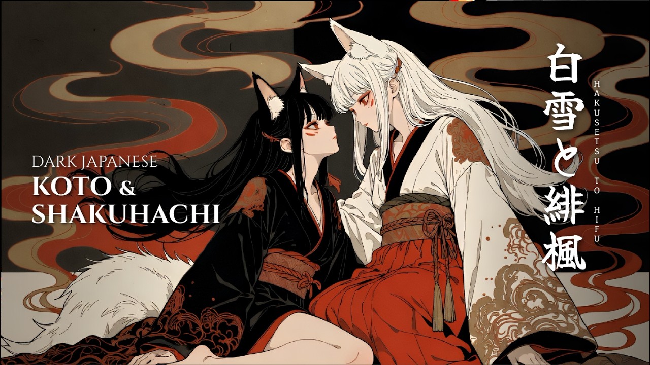 Dark Japanese Folklore Music | Eerie & Melancholic Soundscape : The Kitsune Sisters 白雪と緋楓