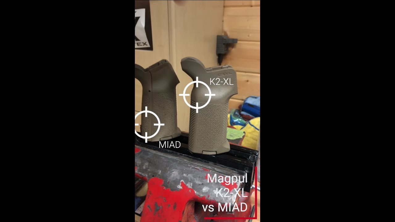 New Magpul MOE K2-XL Grip compared to a MIAD Grip 